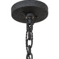 Meyda Lighting Lone Pine 36" 4-Light Black Cracked Ice Pendant Light With Ambra Sienna Shade
