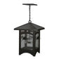 Meyda Lighting Lone Pine 37" 4-Light Timeless Bronze Pendant Light With Clear Seeded Shade Glass