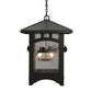 Meyda Lighting Lone Pine 37" 4-Light Timeless Bronze Pendant Light With Clear Seeded Shade Glass