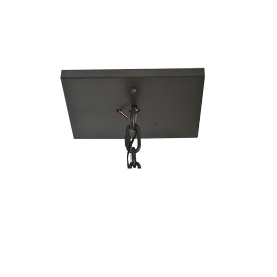 Meyda Lighting Lone Pine 37" 4-Light Timeless Bronze Pendant Light With Clear Seeded Shade Glass