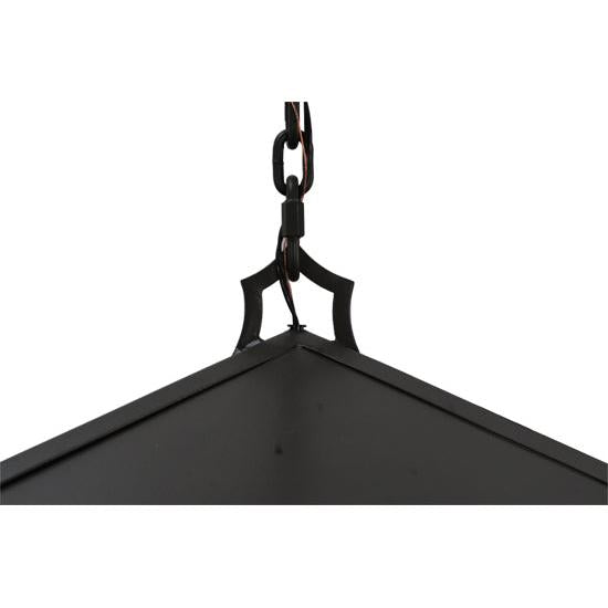 Meyda Lighting Lone Pine 37" 4-Light Timeless Bronze Pendant Light With Clear Seeded Shade Glass