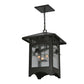 Meyda Lighting Lone Pine 37" 4-Light Timeless Bronze Pendant Light With Clear Seeded Shade Glass