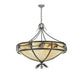 Meyda Lighting Lone Pine 37" 8-Light Timeless Bronze Inverted Pendant Light With Beige Shade Glass