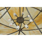 Meyda Lighting Lone Pine 37" 8-Light Timeless Bronze Inverted Pendant Light With Beige Shade Glass