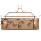 Meyda Lighting Lone Pine 44" 2-Light Cafe-Noir Island Inverted Pendant Light With Silver Mica Shade Glass