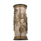 Meyda Lighting Lone Pine 5" 2-Light Antique Copper Wall Sconce With Silver Mica Shade Glass