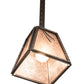 Meyda Lighting Lone Pine Needle 11" Timeless Bronze Pendant Light With Silver Mica Shade Glass