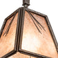 Meyda Lighting Lone Pine Needle 11" Timeless Bronze Pendant Light With Silver Mica Shade Glass