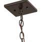 Meyda Lighting Lone Pine Needle 11" Timeless Bronze Pendant Light With Silver Mica Shade Glass