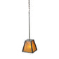 Meyda Lighting Lone Pine Needle 12" Timeless Bronze Pendant Light With Honey Art Shade Glass