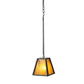 Meyda Lighting Lone Pine Needle 12" Timeless Bronze Pendant Light With Honey Art Shade Glass