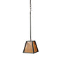 Meyda Lighting Lone Pine Needle 12" Timeless Bronze Pendant Light With Honey Art Shade Glass