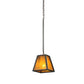Meyda Lighting Lone Pine Needle 12" Timeless Bronze Pendant Light With Honey Art Shade Glass