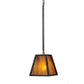 Meyda Lighting Lone Pine Needle 12" Timeless Bronze Pendant Light With Honey Art Shade Glass