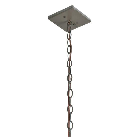 Meyda Lighting Lone Pine Needle 12" Timeless Bronze Pendant Light With Honey Art Shade Glass