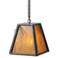 Meyda Lighting Lone Pine Needle 12" Timeless Bronze Pendant Light With Honey Art Shade Glass