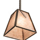 Meyda Lighting Lone Pine Needle 17" Timeless Bronze Pendant Light With Silver Mica Shade Glass