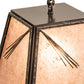 Meyda Lighting Lone Pine Needle 17" Timeless Bronze Pendant Light With Silver Mica Shade Glass