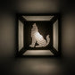 Meyda Lighting Lone Wolf 10" Black Wall Sconce With Clear Seeded Shade Glass