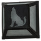 Meyda Lighting Lone Wolf 10" Black Wall Sconce With Clear Seeded Shade Glass