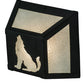 Meyda Lighting Lone Wolf 10" Black Wall Sconce With Clear Seeded Shade Glass