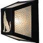 Meyda Lighting Lone Wolf 10" Black Wall Sconce With Clear Seeded Shade Glass