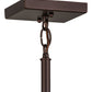 Meyda Lighting Lone Wolf 17" Mahogany Bronze Pendant Light With White Shade Glass
