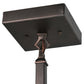 Meyda Lighting Loon 11" Mahogany Bronze Mini Pendant Light With Amber Mica Shade Glass