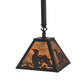 Meyda Lighting Loon 11" Mahogany Bronze Mini Pendant Light With Amber Mica Shade Glass
