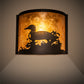 Meyda Lighting Loon 11" Oil Rubbed Bronze Wall Sconce With Amber Mica Shade Glass