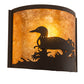 Meyda Lighting Loon 11" Oil Rubbed Bronze Wall Sconce With Amber Mica Shade Glass