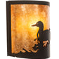 Meyda Lighting Loon 11" Oil Rubbed Bronze Wall Sconce With Amber Mica Shade Glass