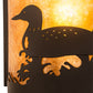 Meyda Lighting Loon 11" Oil Rubbed Bronze Wall Sconce With Amber Mica Shade Glass