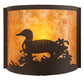 Meyda Lighting Loon 11" Oil Rubbed Bronze Wall Sconce With Amber Mica Shade Glass