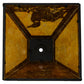 Meyda Lighting Loon 11" Textured Black Frame With Amber Mica Shade Glass
