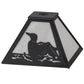 Meyda Lighting Loon 11" Textured Black Frame With Whitestone Acrylic Shade