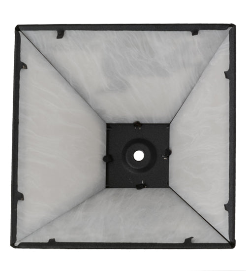 Meyda Lighting Loon 11" Textured Black Frame With Whitestone Acrylic Shade
