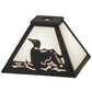 Meyda Lighting Loon 11" Textured Black Frame With Whitestone Acrylic Shade