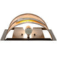 Meyda Lighting Loon 12" Timeless Bronze Left Wall Sconce With Amber Mica Shade Glass