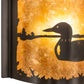 Meyda Lighting Loon 12" Timeless Bronze Left Wall Sconce With Amber Mica Shade Glass