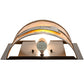 Meyda Lighting Loon 12" Timeless Bronze Right Wall Sconce With Amber Mica Shade Glass