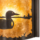 Meyda Lighting Loon 12" Timeless Bronze Right Wall Sconce With Amber Mica Shade Glass