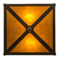 Meyda Lighting Loon 15" 2-Light Timeless Bronze Flush Mount Light With Amber Mica Shade Glass