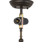 Meyda Lighting Loon 15" 2-Light Timeless Bronze Flush Mount Light With Amber Mica Shade Glass