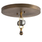 Meyda Lighting Loon 16" 2-Light Antique Copper Flush Mount Light With Silver Mica Shade Glass