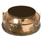 Meyda Lighting Loon 16" 2-Light Antique Copper Flush Mount Light With Silver Mica Shade Glass