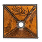 Meyda Lighting Loon 16" Pine Needle Wrought Iron Frame With Amber Mica Shade Glass
