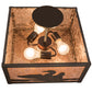 Meyda Lighting Loon 166369 20" 3-Light Timeless Bronze Flush Mount Light With Silver Mica Shade Glass