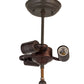 Meyda Lighting Loon 166369 20" 3-Light Timeless Bronze Flush Mount Light With Silver Mica Shade Glass
