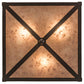 Meyda Lighting Loon 166369 20" 3-Light Timeless Bronze Flush Mount Light With Silver Mica Shade Glass